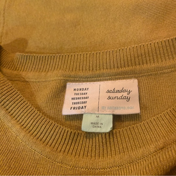 Anthropologie NWOT -Saturday Sunday Oversized Freya Tunic Sweater Dress Green M - Picture 4 of 5